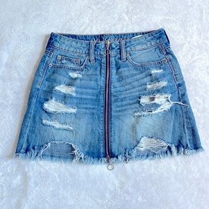 American Eagle Outfitters Distressed Jean Skirt